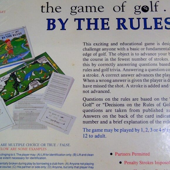 Game of Golf by the Rules Vintage 1993 Board Game - Picture 5 of 5